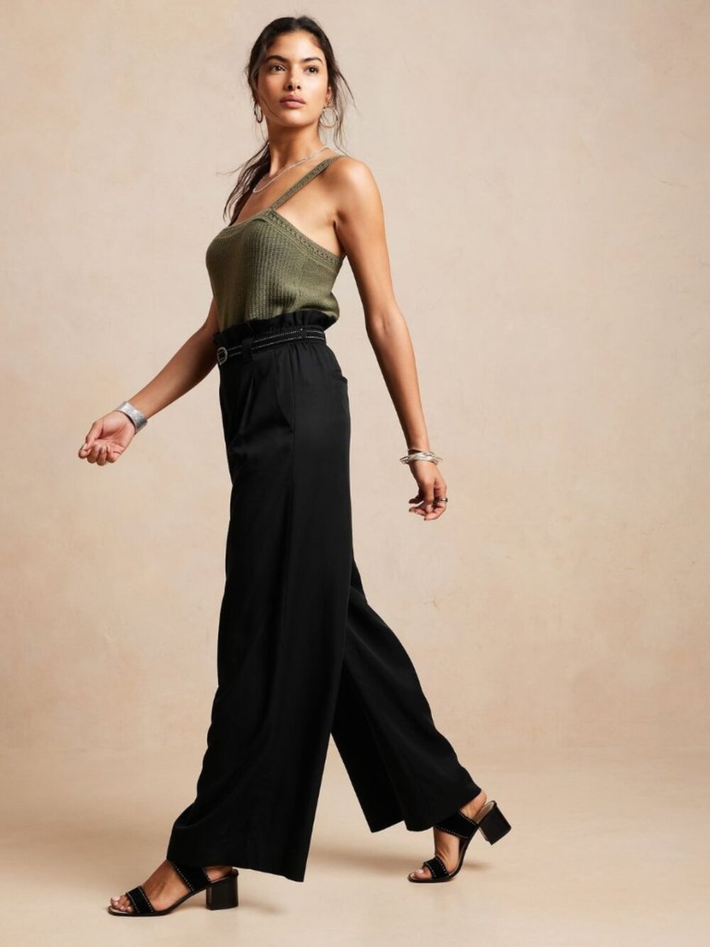 Banana Republic Black Wide Leg Pants